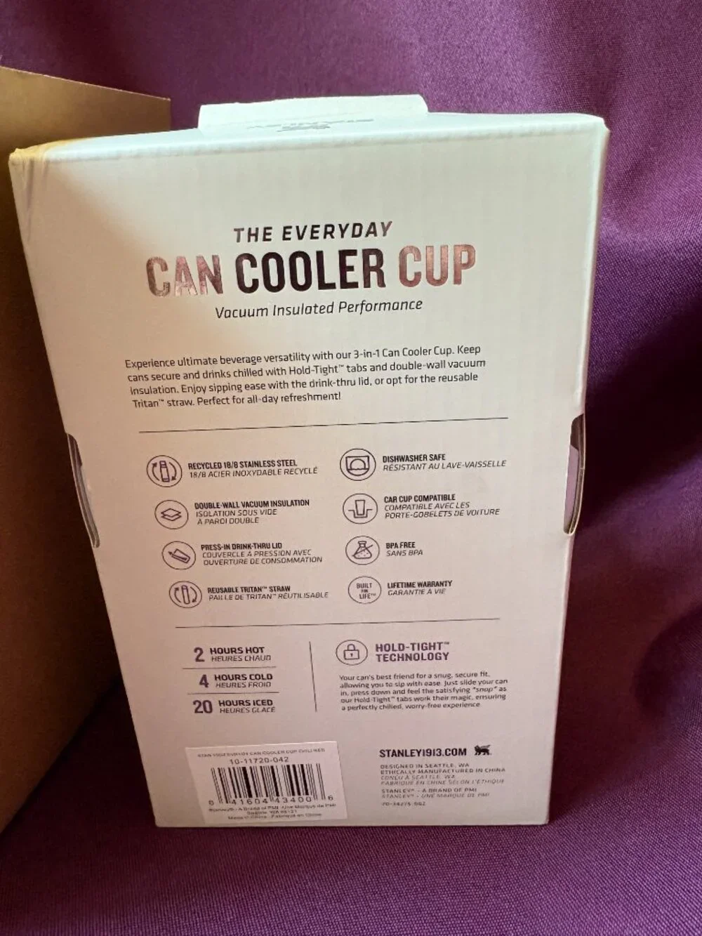 NEW Stanley Everyday 10 oz Can Cooler Cup Chili Red NIB Insulated Tumbler